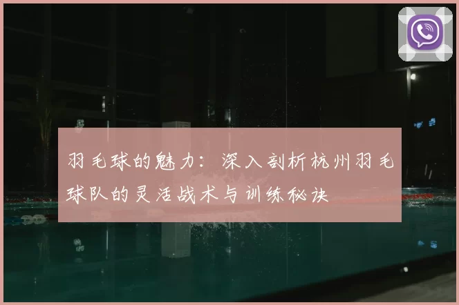 羽毛球的魅力：深入剖析杭州羽毛球队的灵活战术与训练秘诀